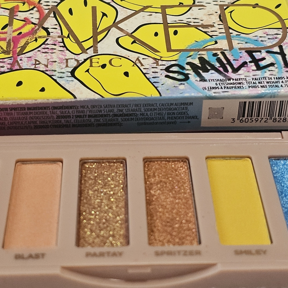 Urban Decay X SMILEY: Naked Mucho Happy Mini Eyeshadow Palette -BNIB!! - Picture 6 of 16